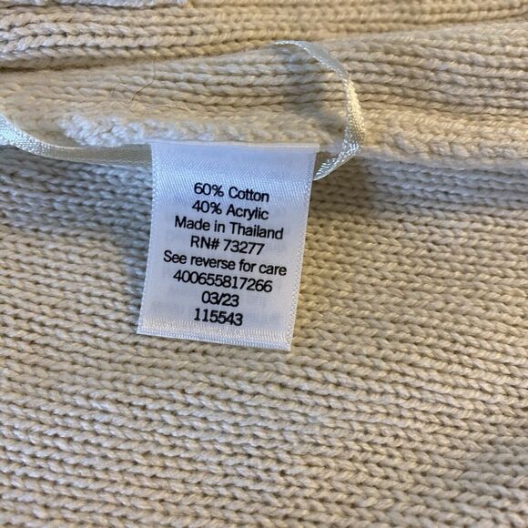 New Sonoma The Everyday Cardigan White Oak Open Front Pockets Women’s XXL - Picture 11 of 11
